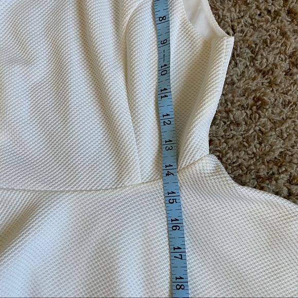 Lulu’s Gal About Town Open Back Skater Fit and Flare Dress White Mini Dress - Picture 13 of 16